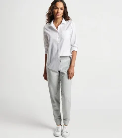 Online Peter Millar Garment-Dyed Cotton Button Up Blouse White