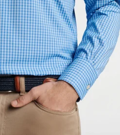 Online Peter Millar Geary Performance Twill Sport Shirt Cape Blue