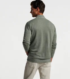 Hot Peter Millar Glasgow Button Front Sweater SAGE FOG