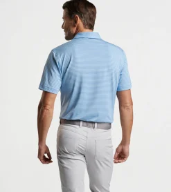 Outlet Peter Millar Hales Performance Jersey Polo Cottage Blue