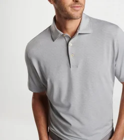Sale Peter Millar Halford Performance Jersey Polo Gale Grey