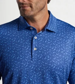 Fashion Peter Millar Hammer Time Performance Jersey Polo Sport Navy