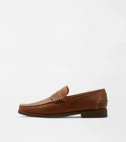 Fashion Peter Millar Handsewn Leather Penny Loafer Chocolate