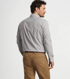 Fashion Peter Millar Hanford Performance Twill Sport Shirt Black