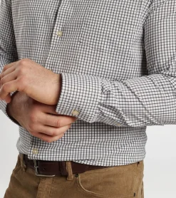 Fashion Peter Millar Hanford Performance Twill Sport Shirt Black