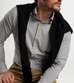 Fashion Peter Millar Hanford Performance Twill Sport Shirt Black