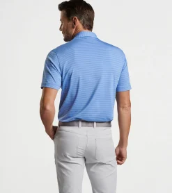 Discount Peter Millar Hemlock Performance Jersey Polo BONDI BLUE