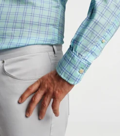 Hot Peter Millar Heron Cotton Sport Shirt ALOE