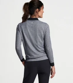 Sale Peter Millar Hexagons Print Birdie Sport Sweatshirt Black