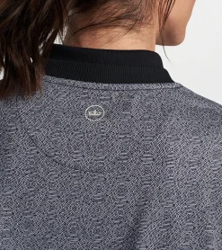 Sale Peter Millar Hexagons Print Birdie Sport Sweatshirt Black