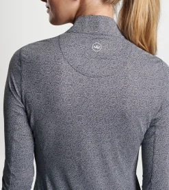 Outlet Peter Millar Hexagons Print Sun Shirt Black