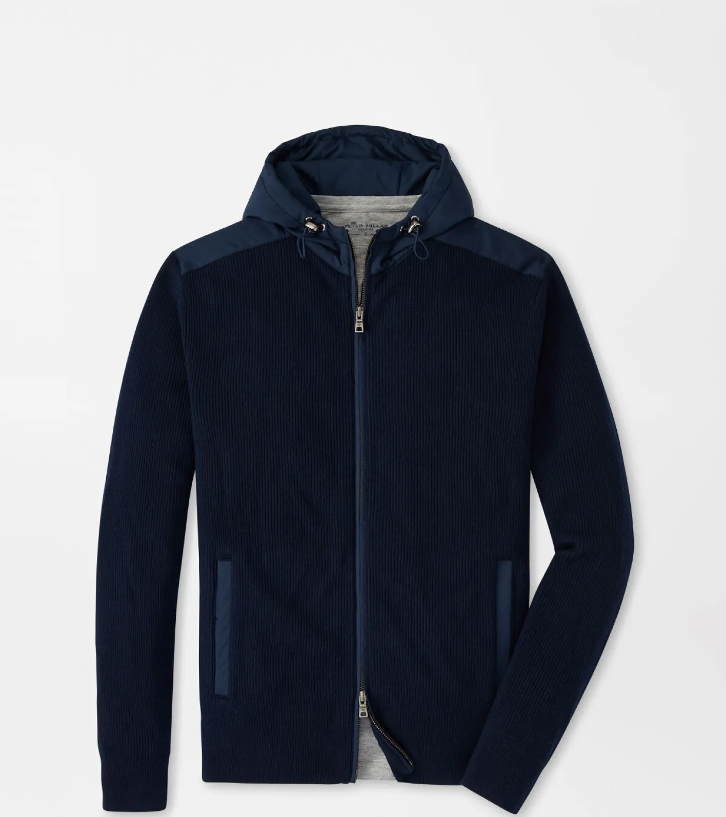 New Peter Millar Holdridge Hybrid Full-Zip Cardigan Navy