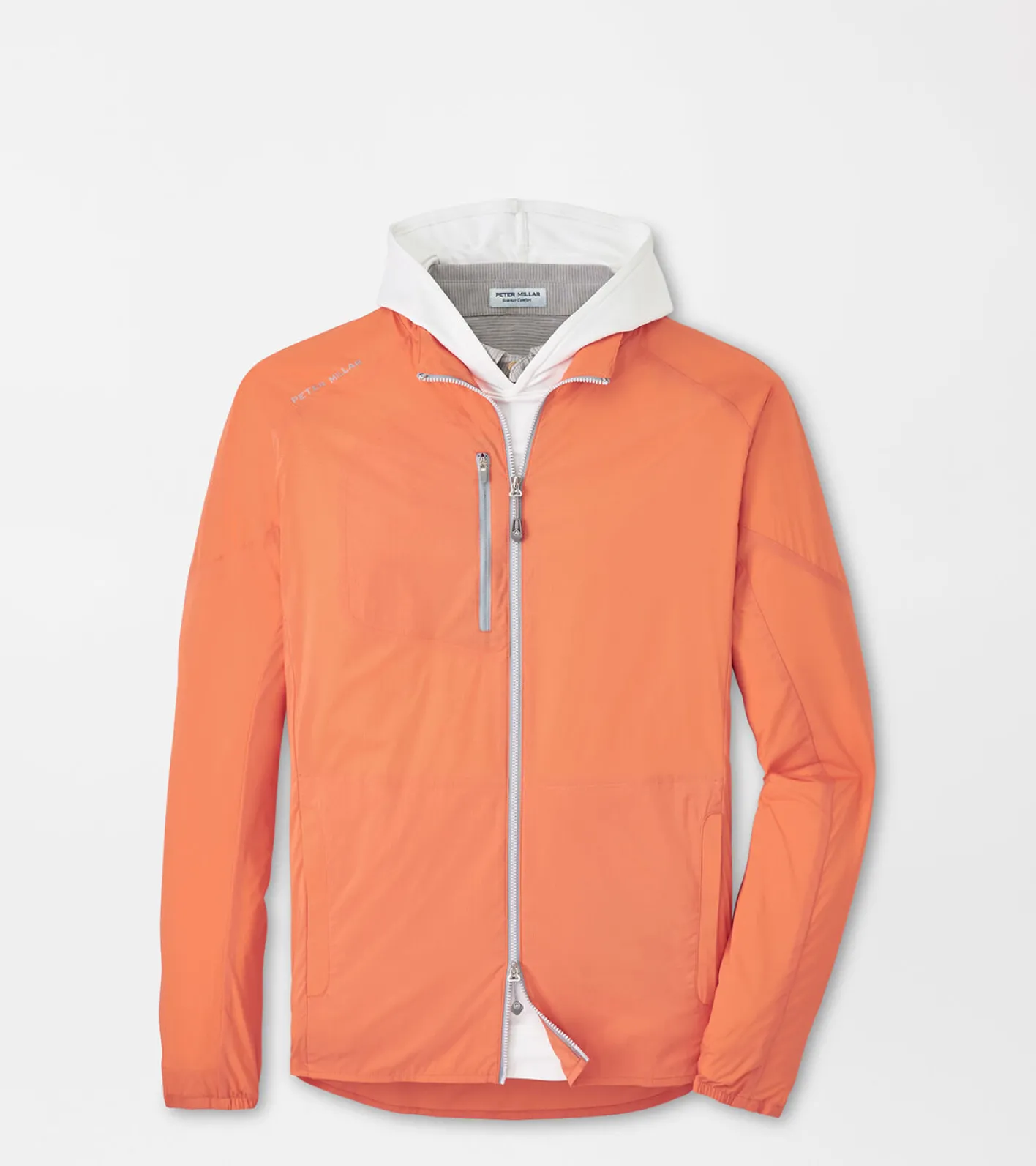 New Peter Millar Hyperlight Gust Windbreaker SAHARA