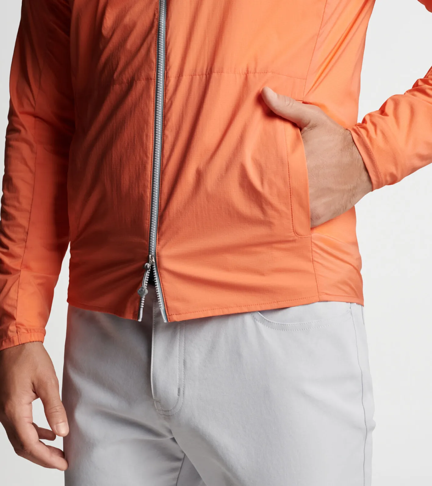 New Peter Millar Hyperlight Gust Windbreaker SAHARA