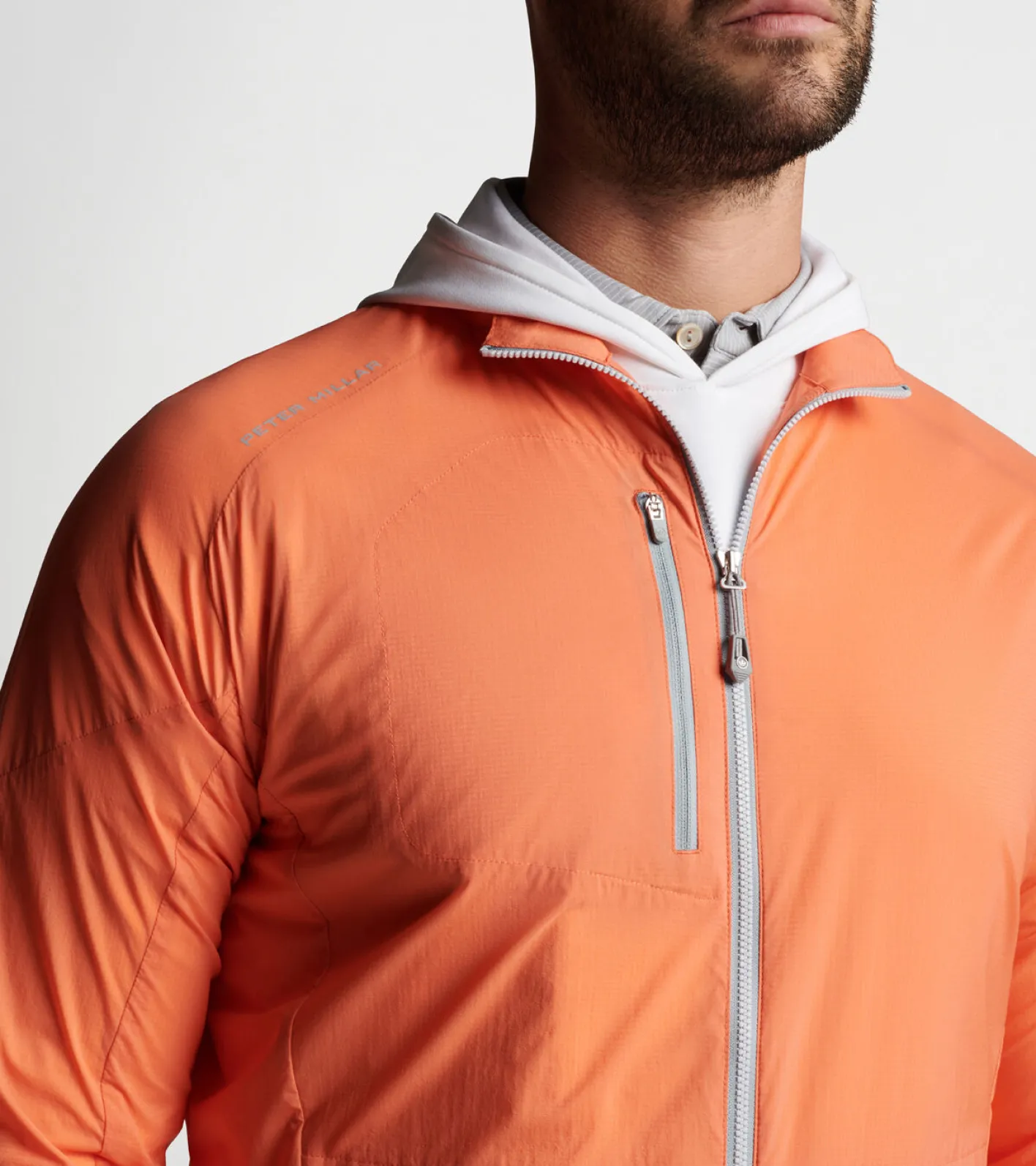 New Peter Millar Hyperlight Gust Windbreaker SAHARA