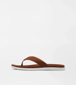 Fashion Peter Millar Hyperlight Slide Nubuck Flip Flop Cognac