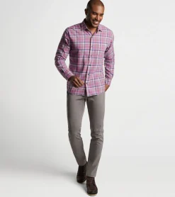 Hot Peter Millar Iron Way Cotton Sport Shirt Gale Grey