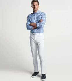 Discount Peter Millar Joplin Performance Poplin Sport Shirt Regatta Blue