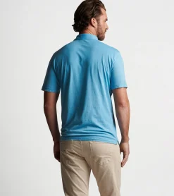 Outlet Peter Millar Journeyman Polo Blue Frost