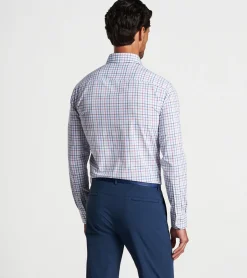 Sale Peter Millar Kimball Performance Poplin Sport Shirt VALENCIA
