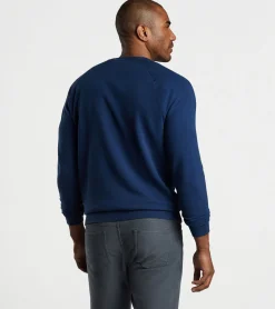 Best Peter Millar Lava Wash Garment Dyed Crew Navy