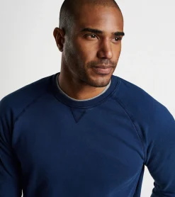 Best Peter Millar Lava Wash Garment Dyed Crew Navy