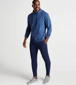 Hot Peter Millar Lava Wash Garment-Dyed Hoodie Navy