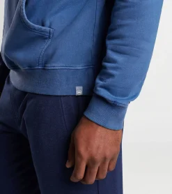 Hot Peter Millar Lava Wash Garment-Dyed Hoodie Navy