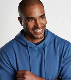 Hot Peter Millar Lava Wash Garment-Dyed Hoodie Navy