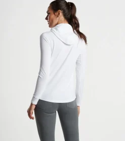 Hot Peter Millar Lightweight Hooded Sun Shirt White