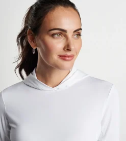 Hot Peter Millar Lightweight Hooded Sun Shirt White