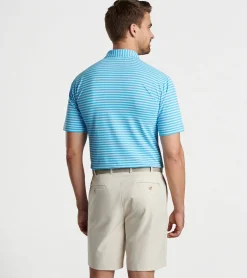 Outlet Peter Millar Logan Performance Mesh Polo Cottage Blue