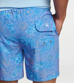 Discount Peter Millar Making Waves Swim Trunk BLUE MARLIN