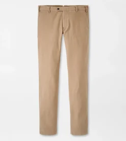 Hot Peter Millar Manor Moleskin Flat-Front Trouser Khaki
