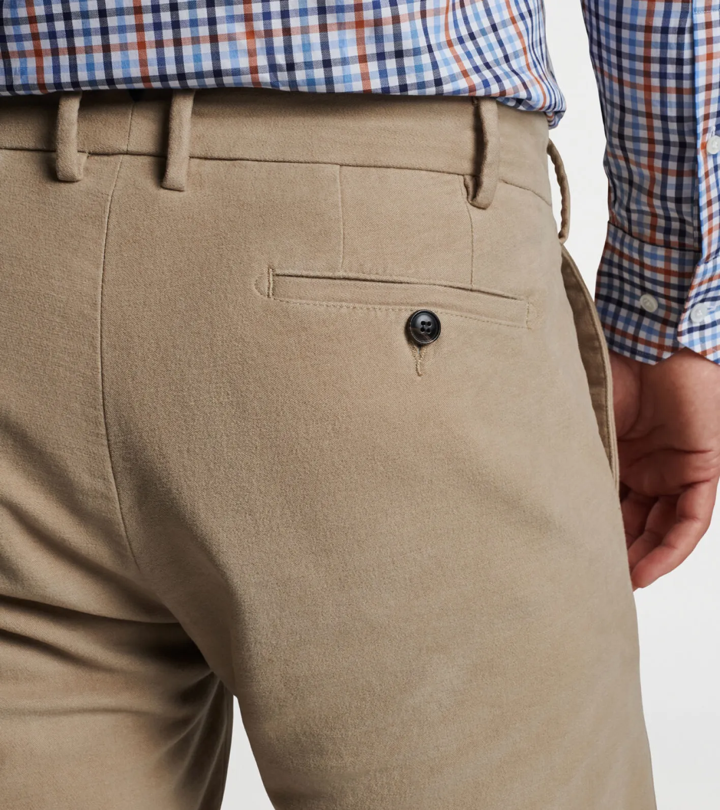 Hot Peter Millar Manor Moleskin Flat-Front Trouser Khaki