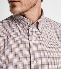 Best Peter Millar Market Cotton-Stretch Sport Shirt TWILIGHT BLUE