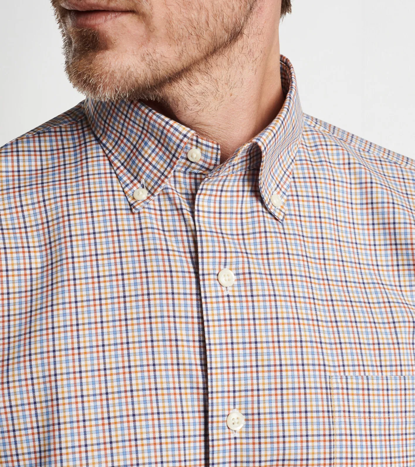 Best Peter Millar Market Cotton-Stretch Sport Shirt TWILIGHT BLUE