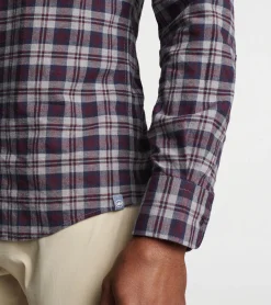 Clearance Peter Millar Maywood Cotton Sport Shirt Gale Grey