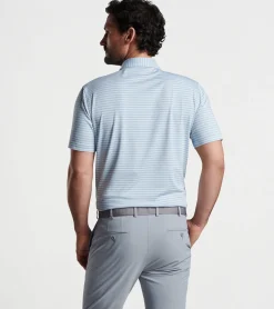 Best Peter Millar McCraven Performance Jersey Polo Blue Frost