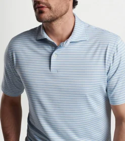 Best Peter Millar McCraven Performance Jersey Polo Blue Frost