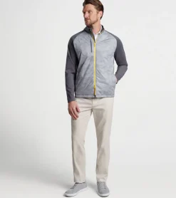 New Peter Millar Merge Camo Hybrid Jacket GALE GREY/IRON