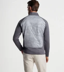 New Peter Millar Merge Camo Hybrid Jacket GALE GREY/IRON
