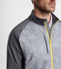 New Peter Millar Merge Camo Hybrid Jacket GALE GREY/IRON