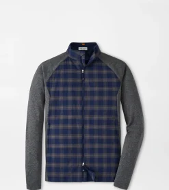 Discount Peter Millar Merge Elite Flannel Hybrid Jacket Navy
