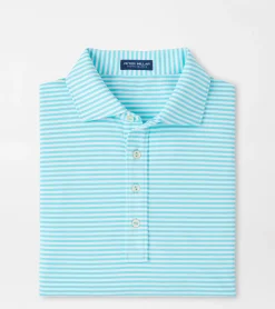 Best Peter Millar Mood Performance Mesh Polo Blue Frost