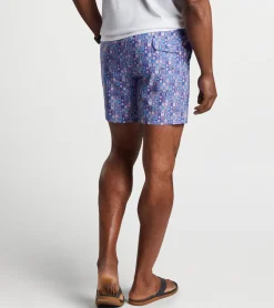 Clearance Peter Millar Mosaic Madness Swim Trunk Palmer Pink