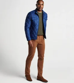 Discount Peter Millar Norfolk Quilted Bomber Atlantic Blue
