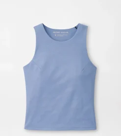 New Peter Millar Nova Performance Embossed Tank BLUE HERON