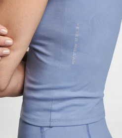 New Peter Millar Nova Performance Embossed Tank BLUE HERON