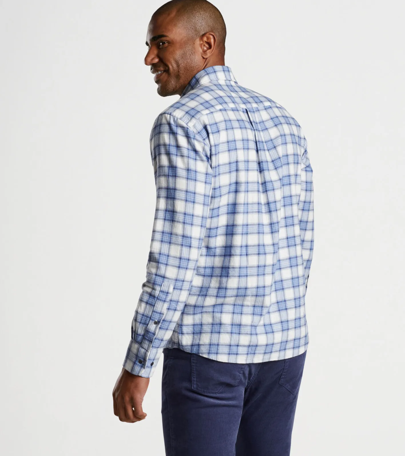 New Peter Millar Oakhurst Cotton Sport Shirt Winter Ivory